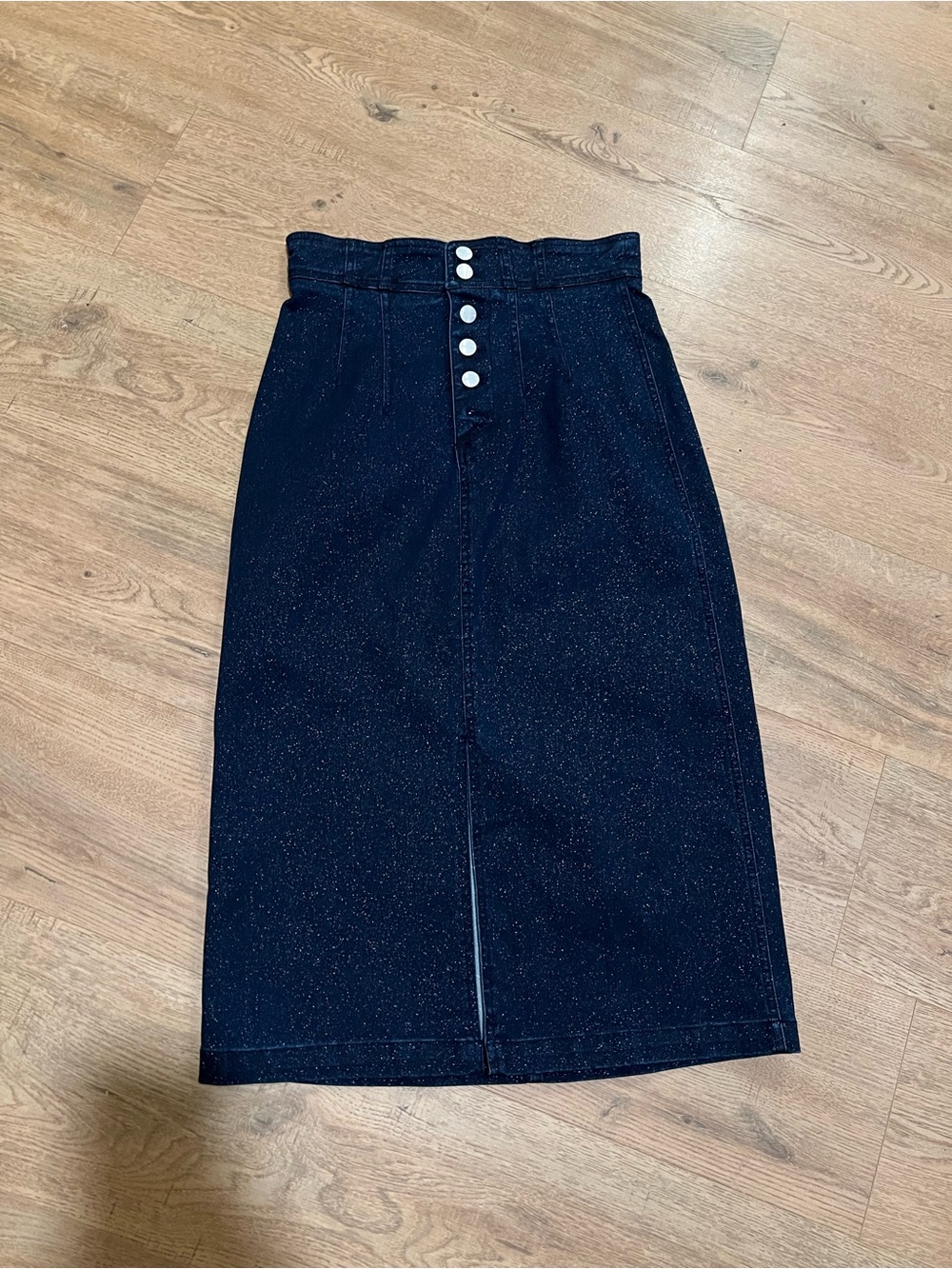 NWT Pilcro Denim Sparkle High-Waist Skirt
